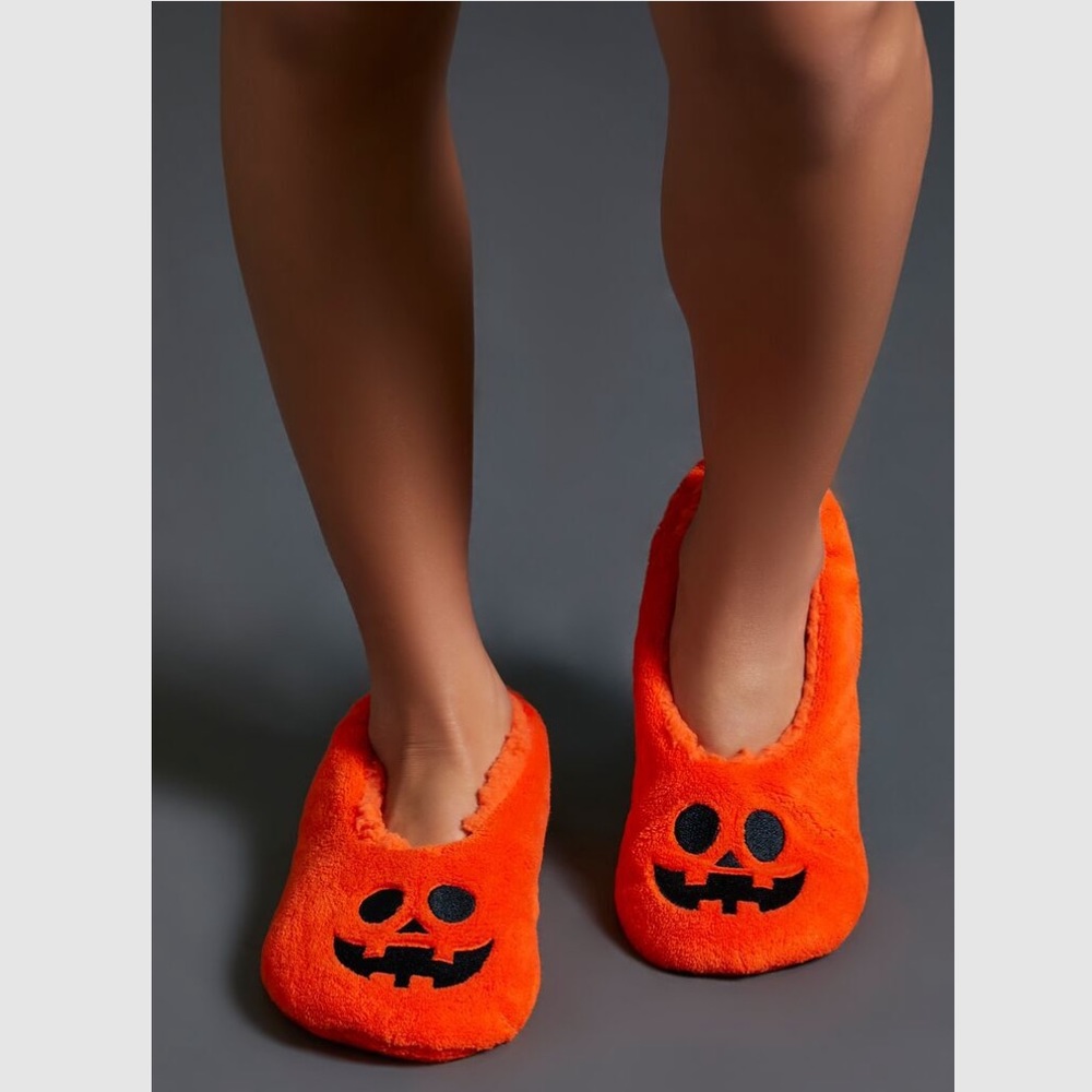 Halloween Jack-O-Lantern House Slippers